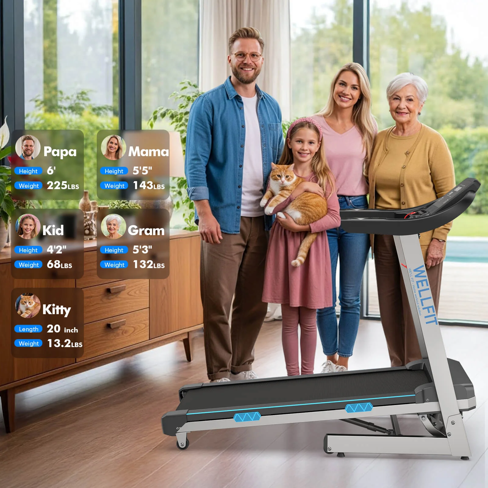 TM007 Foldable Treadmill 15% Auto Incline 18*43" Running Area - Image 18