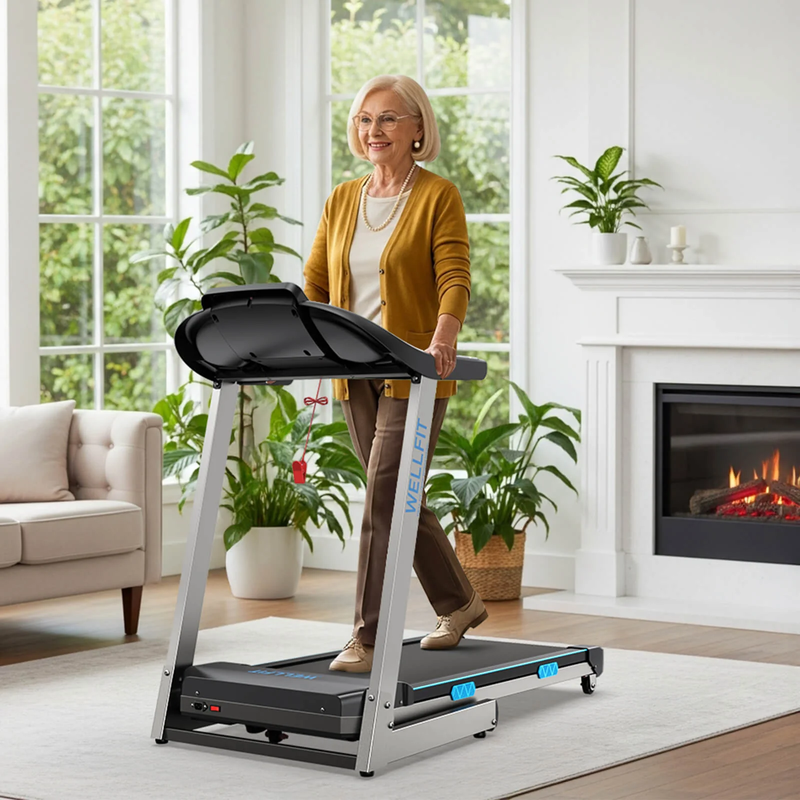 TM007 Foldable Treadmill 15% Auto Incline 18*43" Running Area - Image 3
