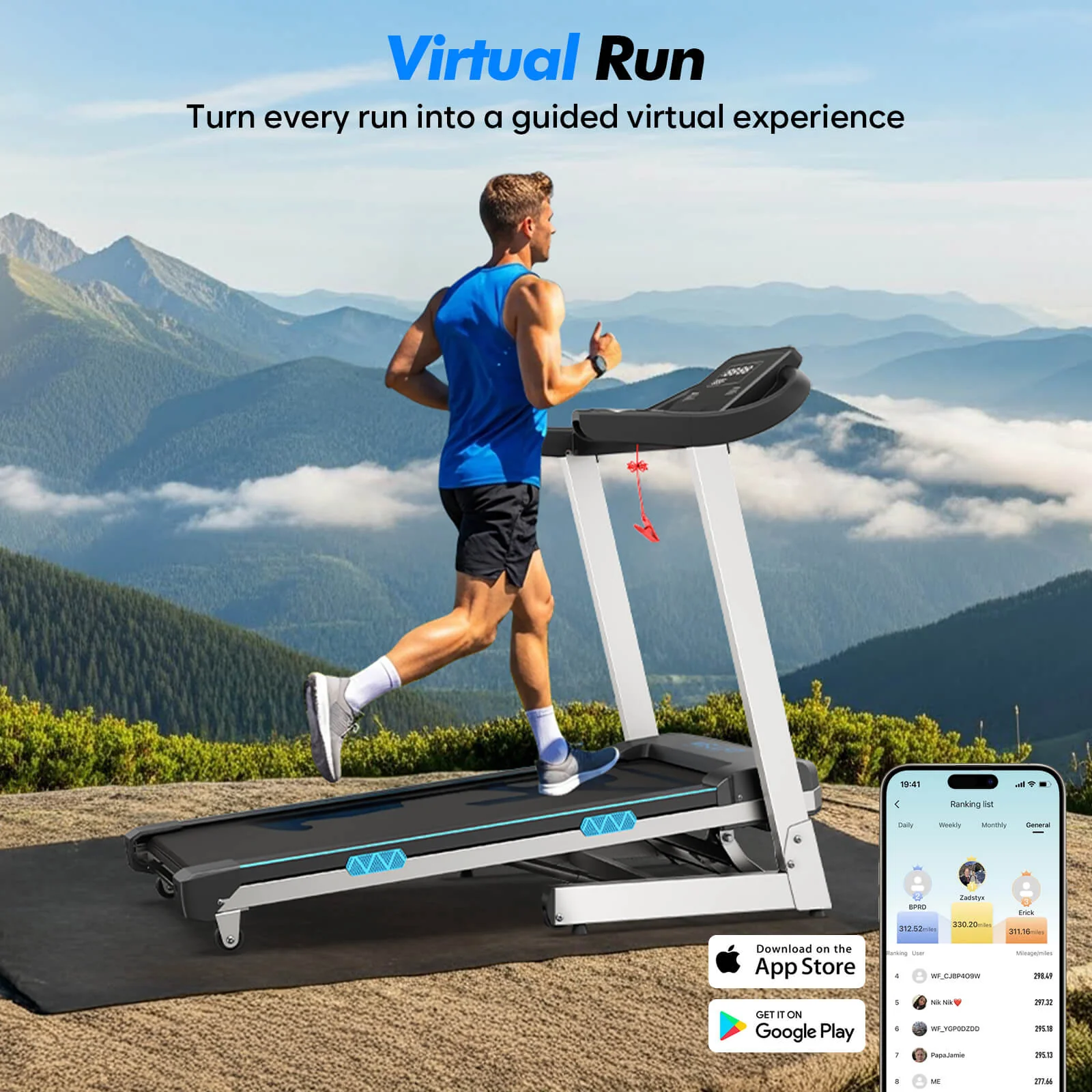 TM007 Foldable Treadmill 15% Auto Incline 18*43" Running Area - Image 5