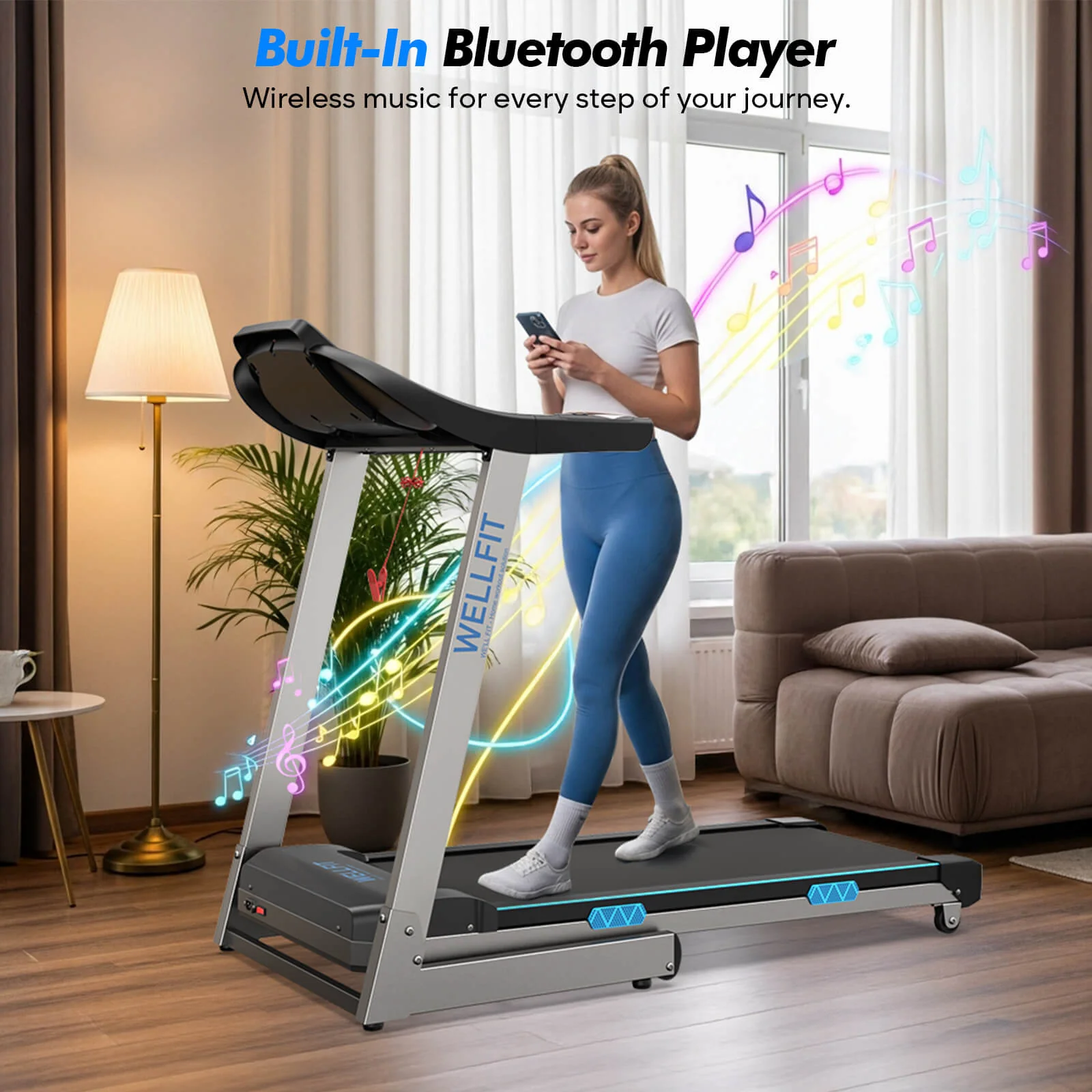 TM007 Foldable Treadmill 15% Auto Incline 18*43" Running Area - Image 7
