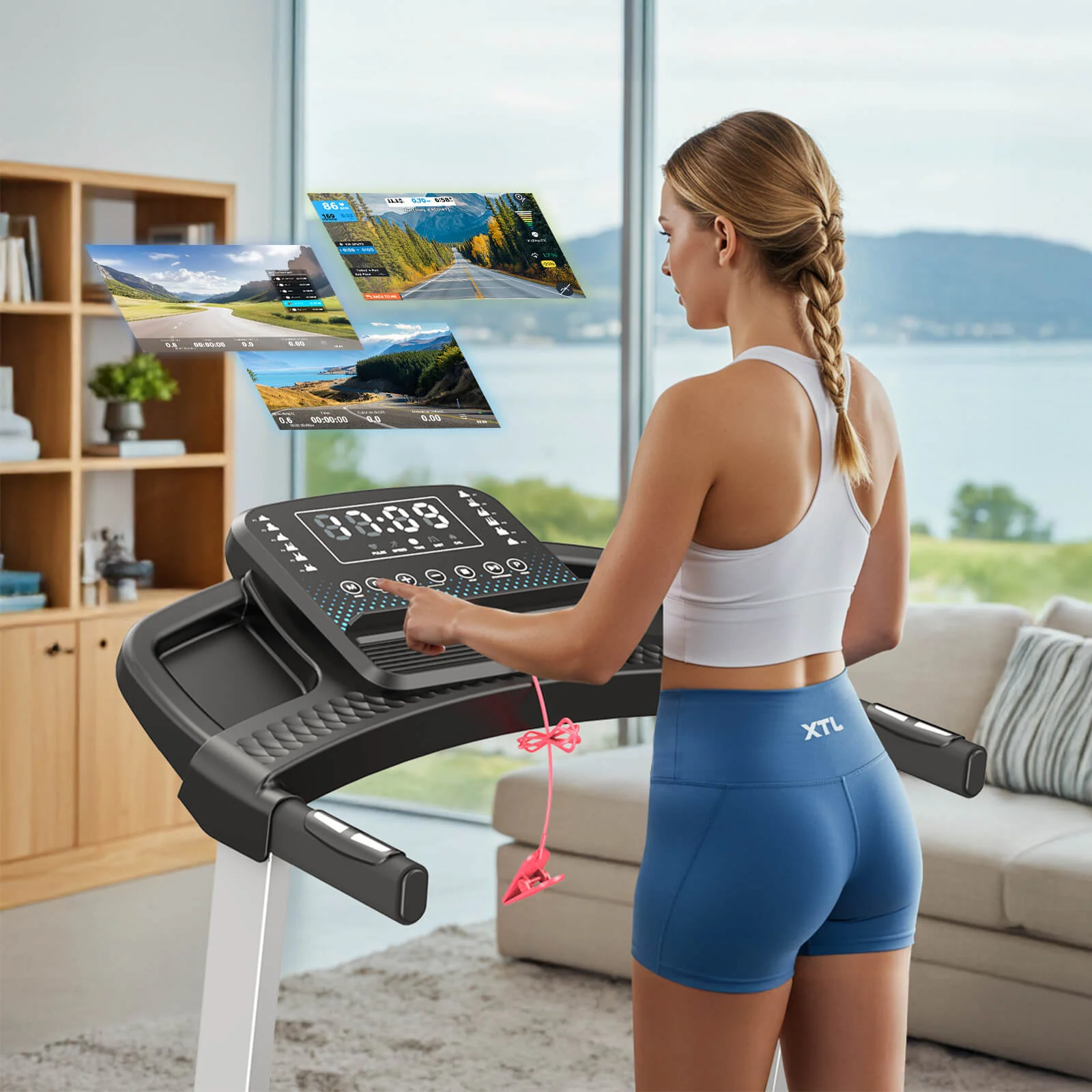 TM015-Foldable Incline Treadmill With Side Rails 350 lbs Capacity - Image 19