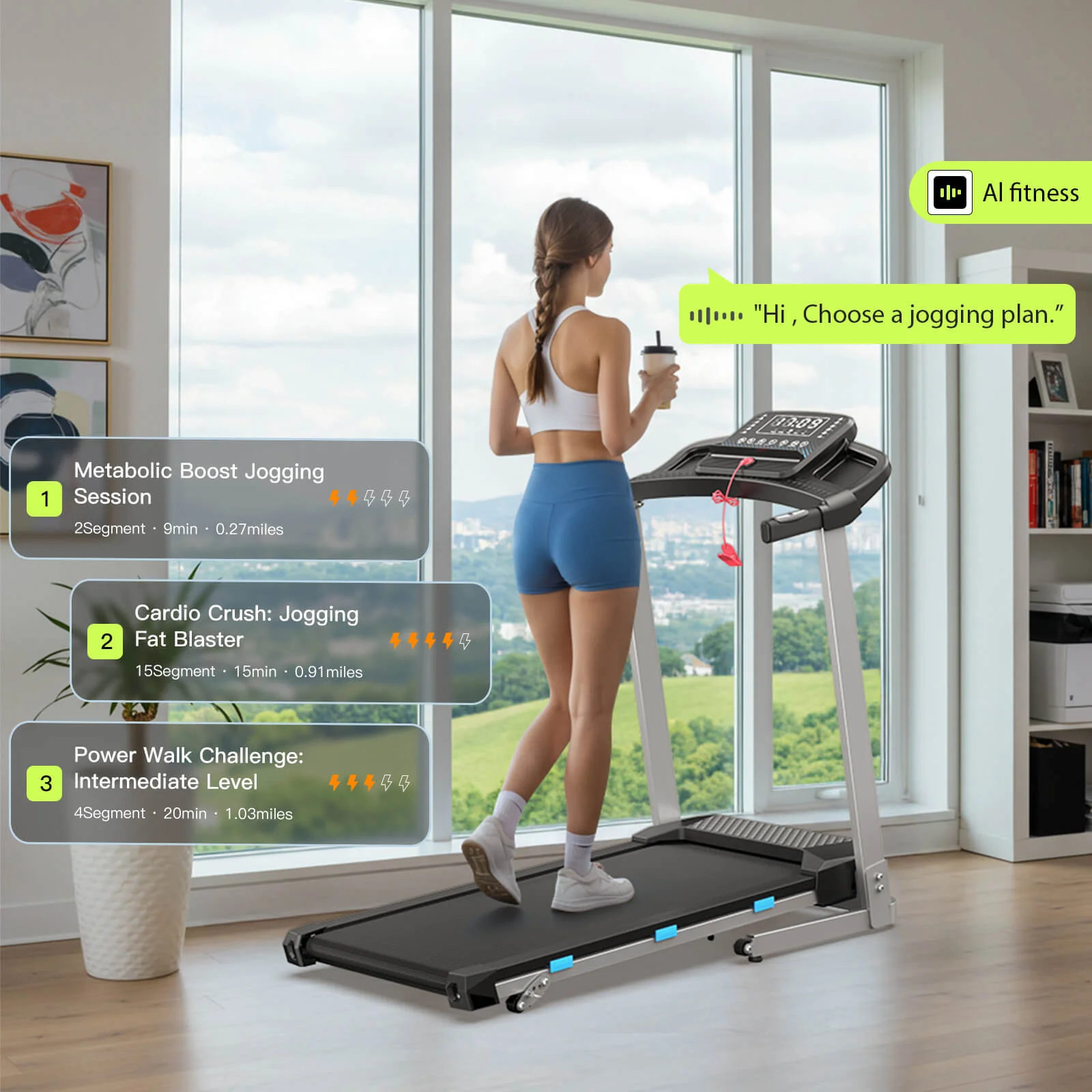 TM015-Foldable Incline Treadmill With Side Rails 350 lbs Capacity - Image 21