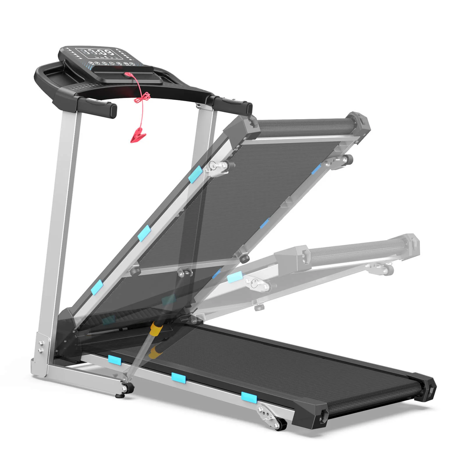 TM015-Foldable Incline Treadmill With Side Rails 350 lbs Capacity - Image 27