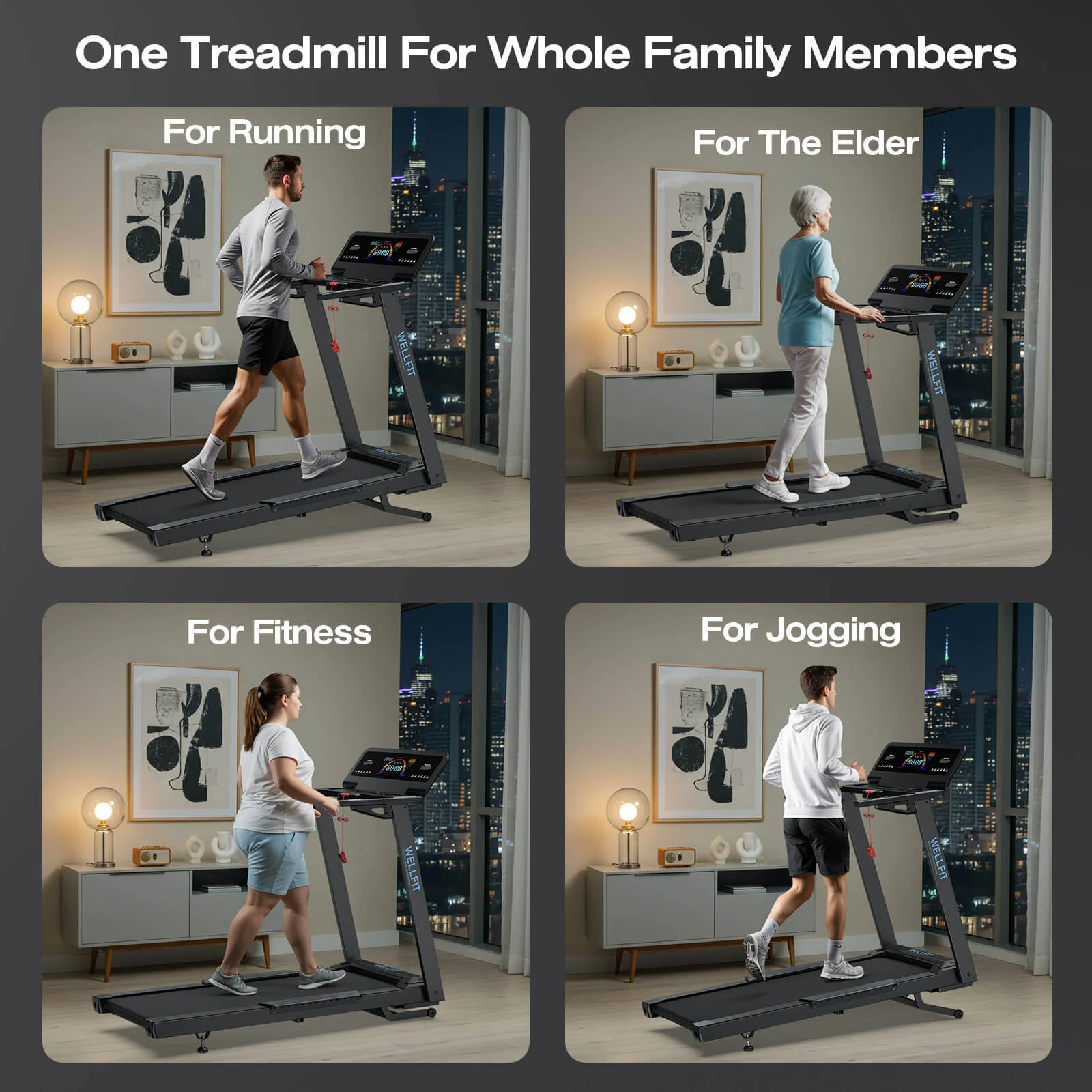 TM029 Treadmill-12 Auto Incline-500LBS-10mph-55Inch Long Running Area - Image 13