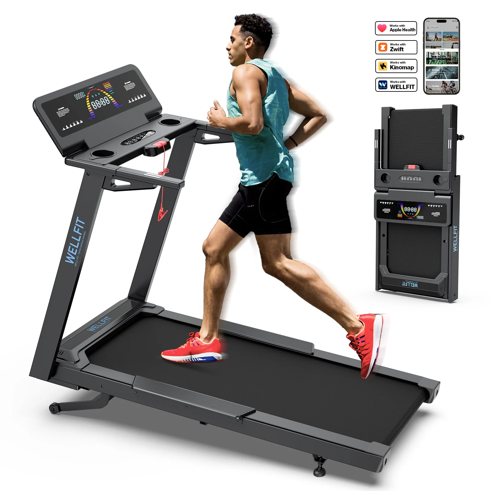 TM029 Treadmill-12 Auto Incline-500LBS-10mph-55Inch Long Running Area - Image 16