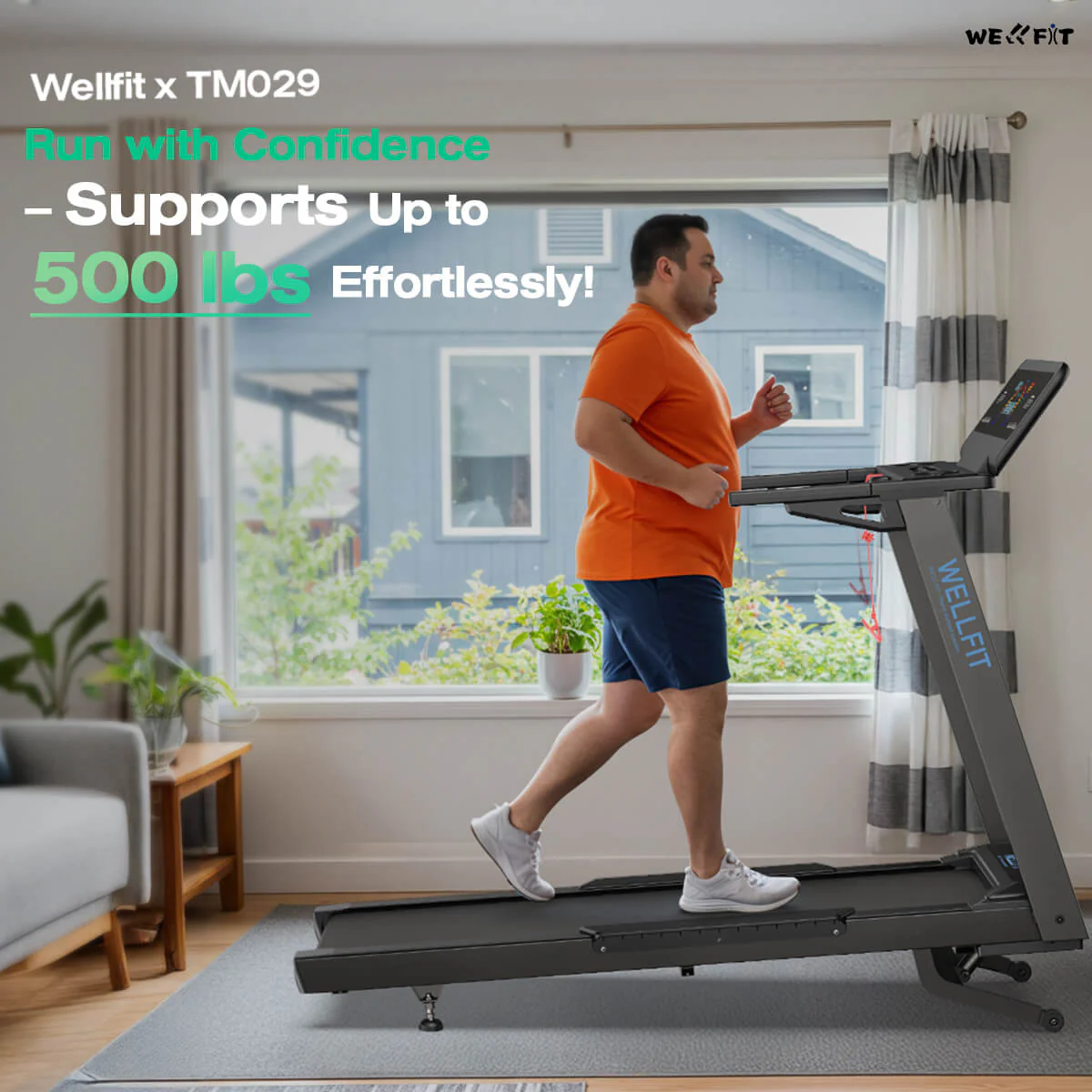 TM029 Treadmill-12 Auto Incline-500LBS-10mph-55Inch Long Running Area - Image 6