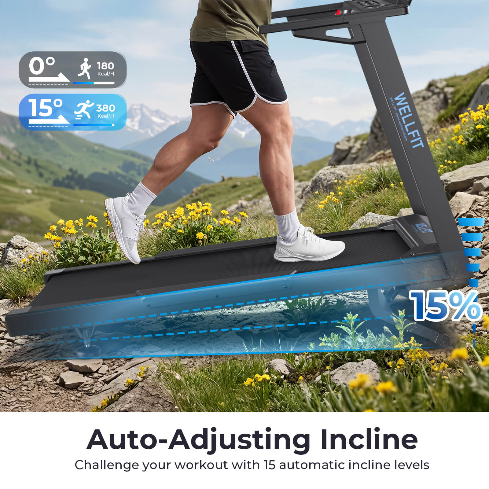 2026 TM029 Pro Heavy Duty Treadmill With 15% Auto Incline - Image 9