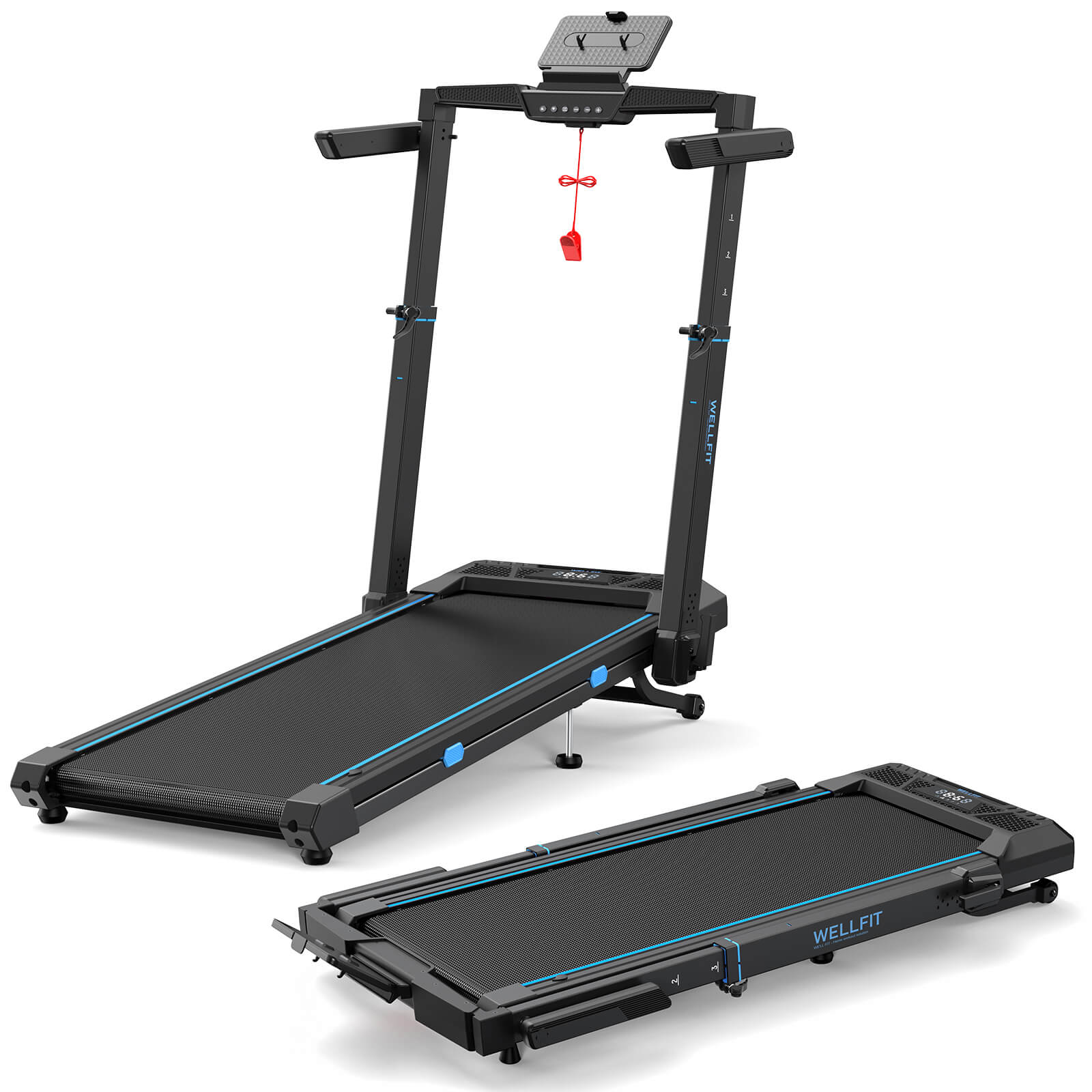TM032 Height-Adjustable Treadmill with 10% Auto Incline 17*44 Inch Running Area - Image 20