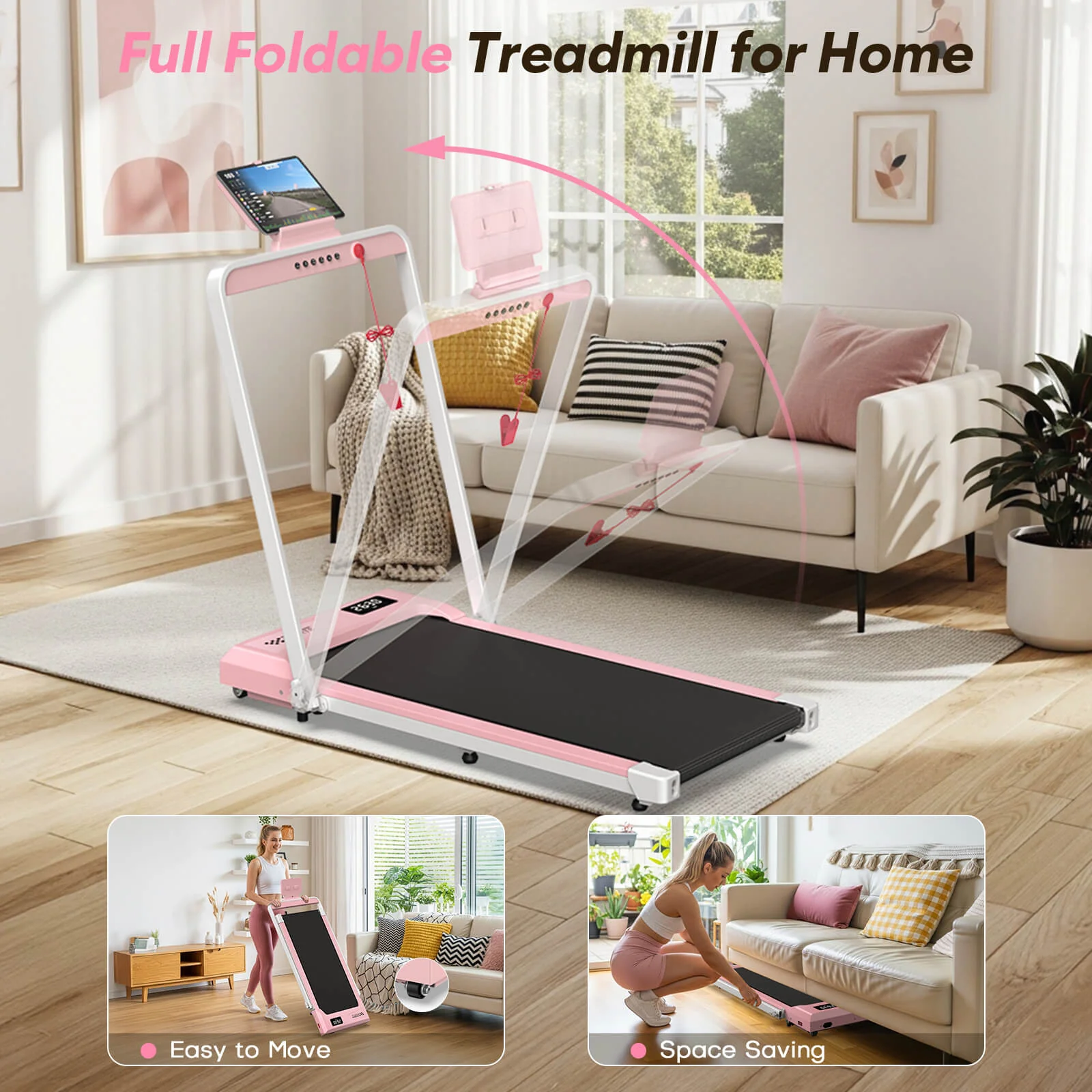 TM034 Folding Treadmill With 10% Incline - Image 3