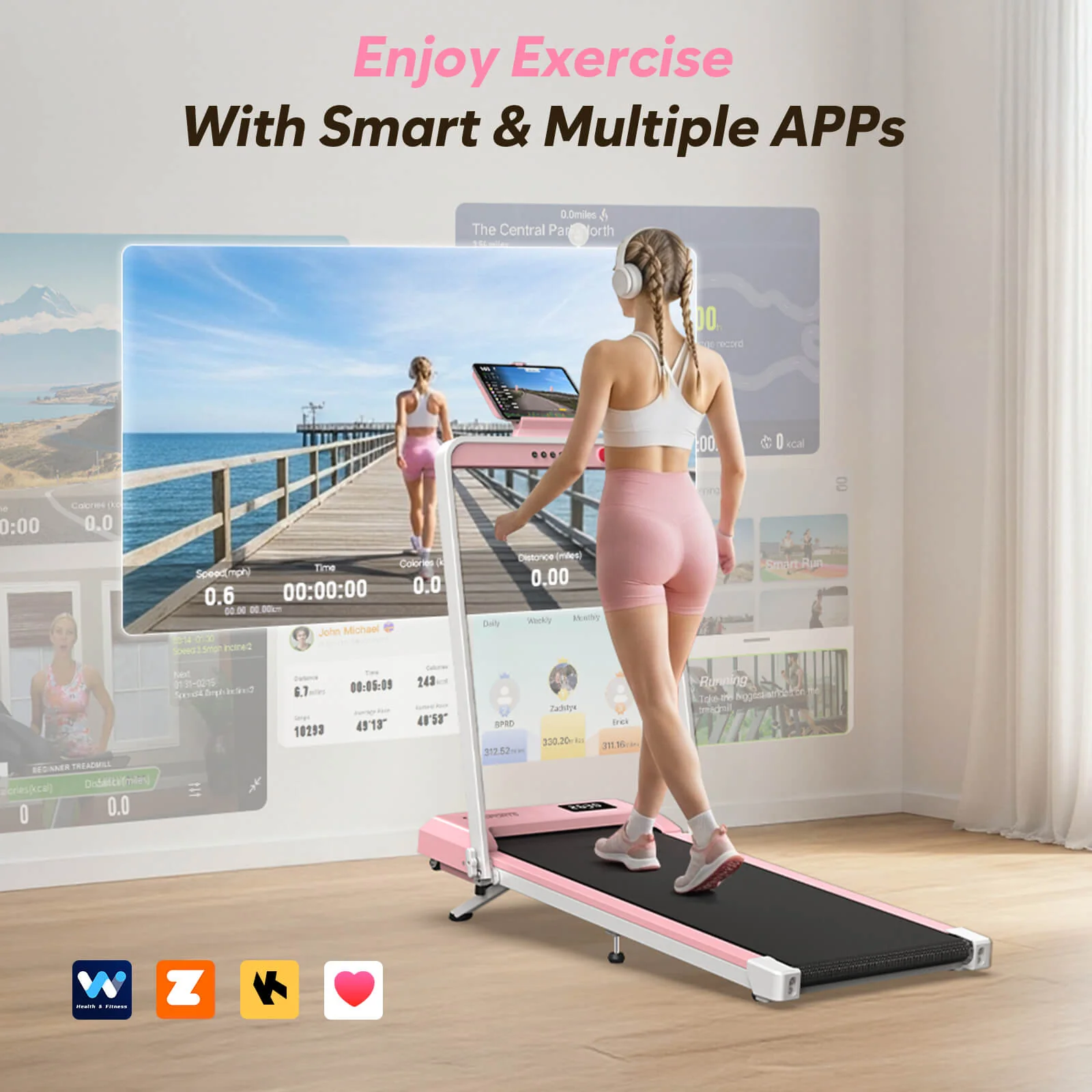 TM034 Folding Treadmill With 10% Incline - Image 4