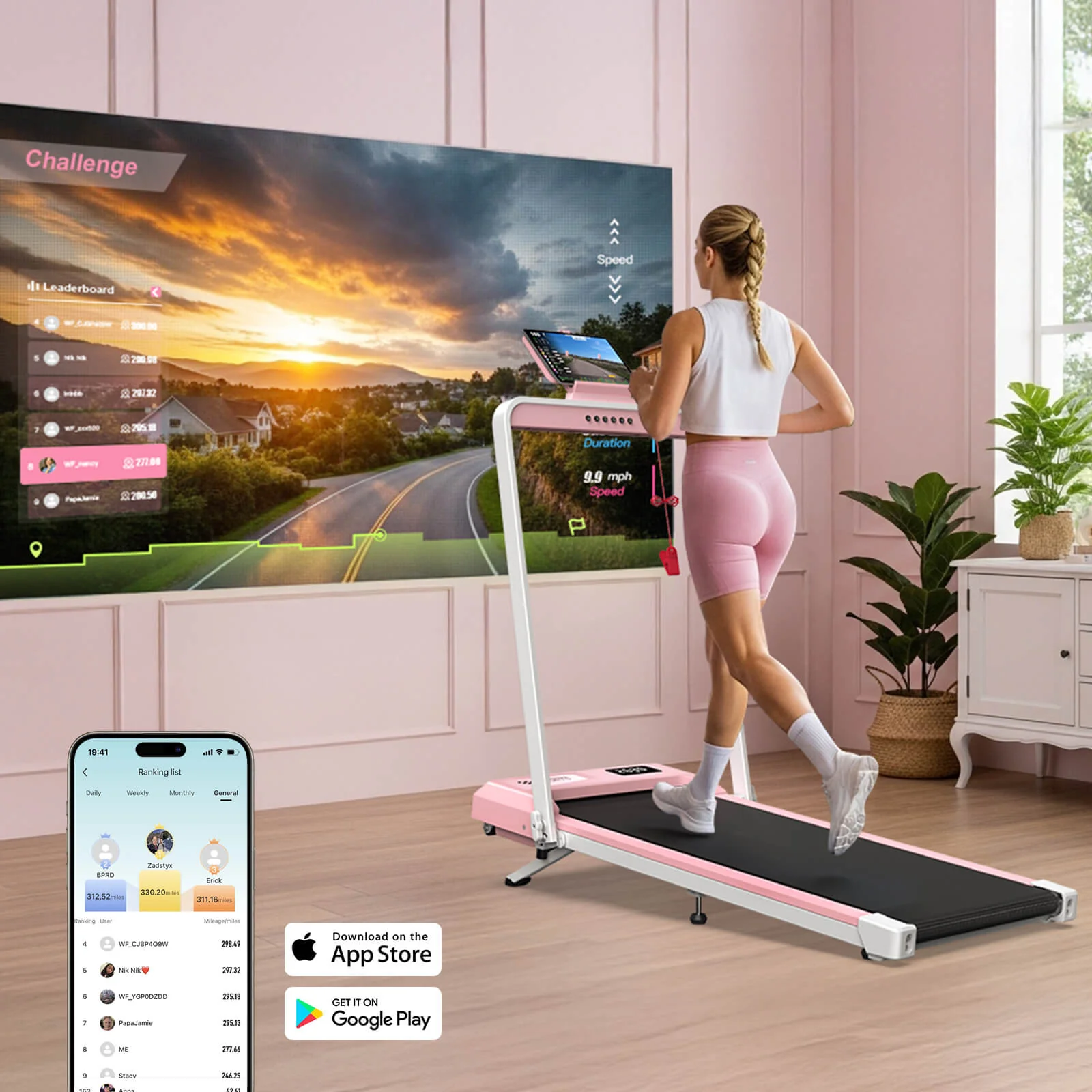 TM034 Folding Treadmill With 10% Incline - Image 7