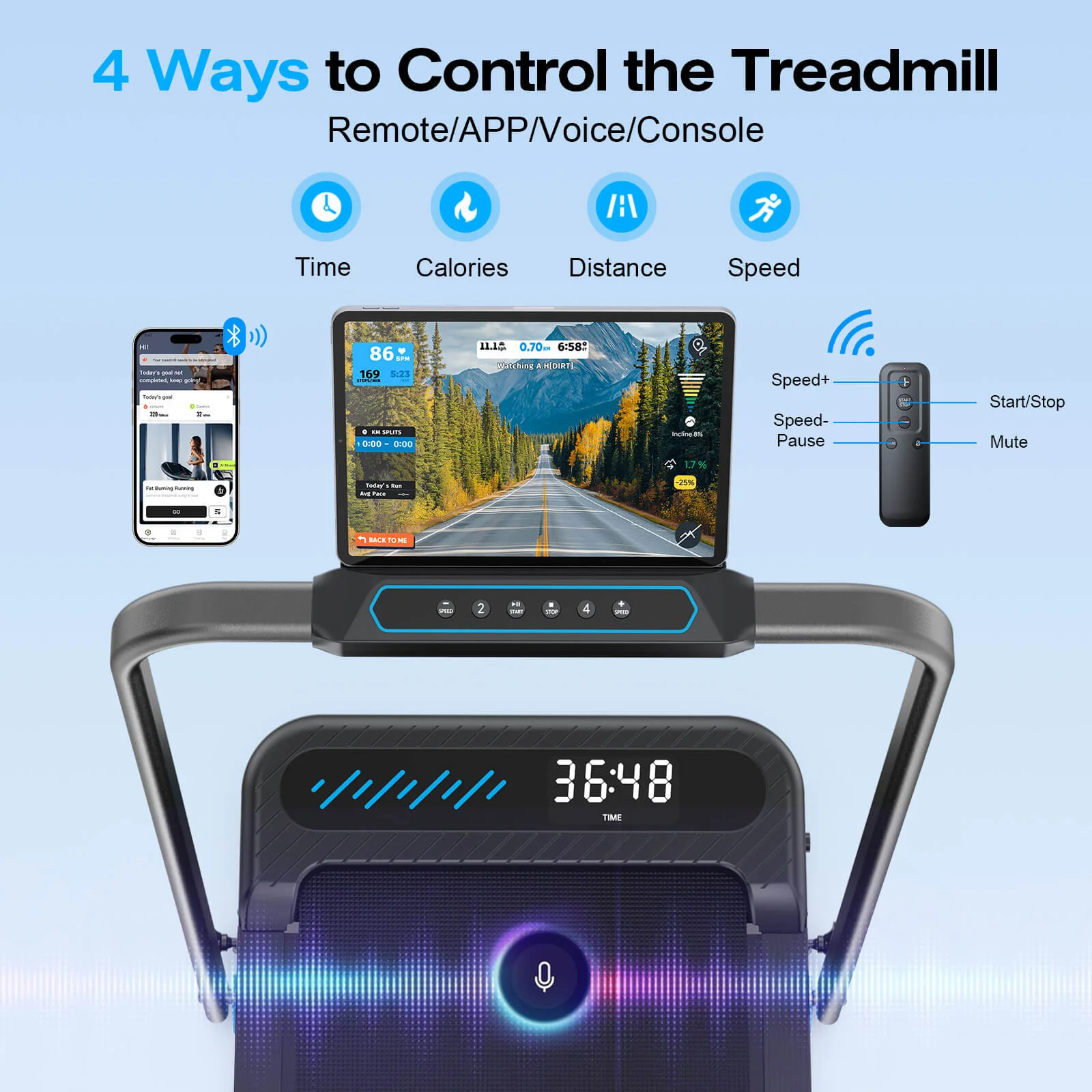 [Best Seller]TM037  Folding Treadmill With Incline 320LBS Capacity - Image 11
