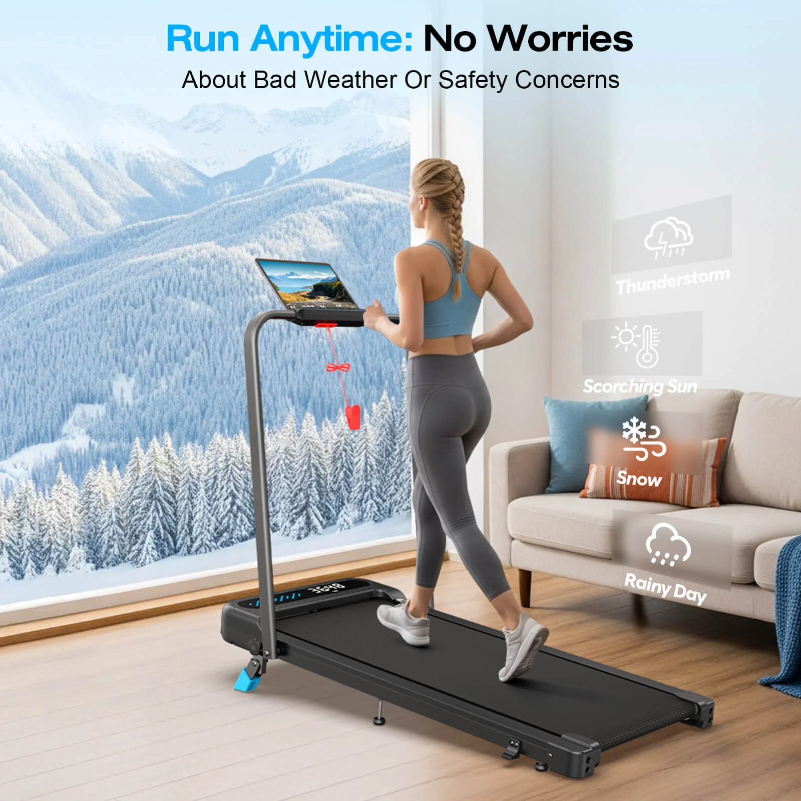 [Best Seller]TM037  Folding Treadmill With Incline 320LBS Capacity - Image 12