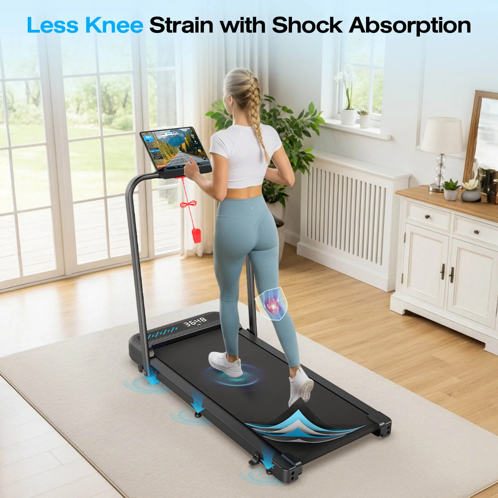 [Best Seller]TM037  Folding Treadmill With Incline 320LBS Capacity - Image 14