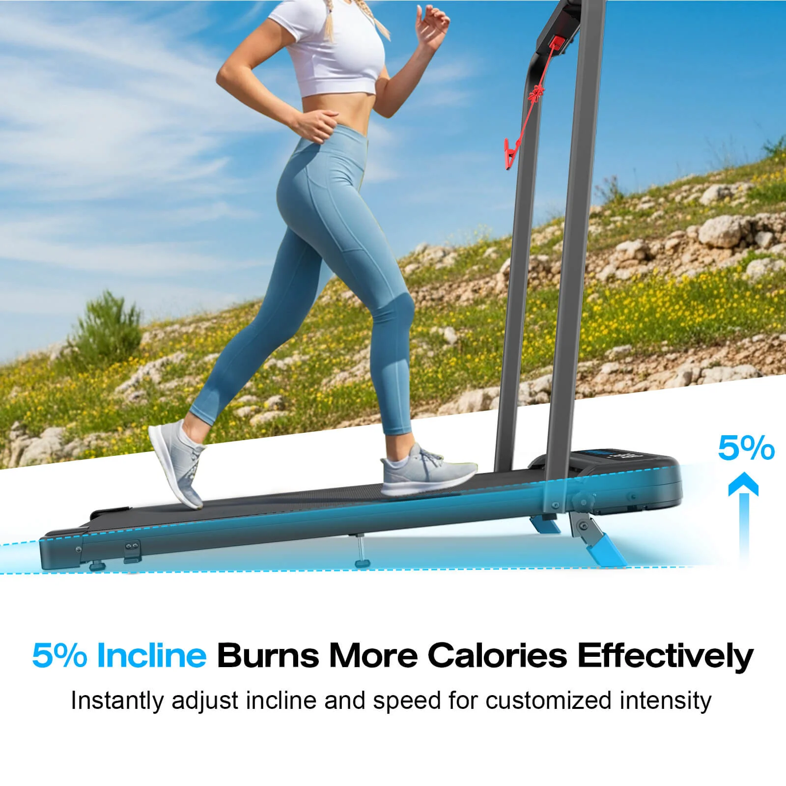 [Best Seller]TM037  Folding Treadmill With Incline 320LBS Capacity - Image 15