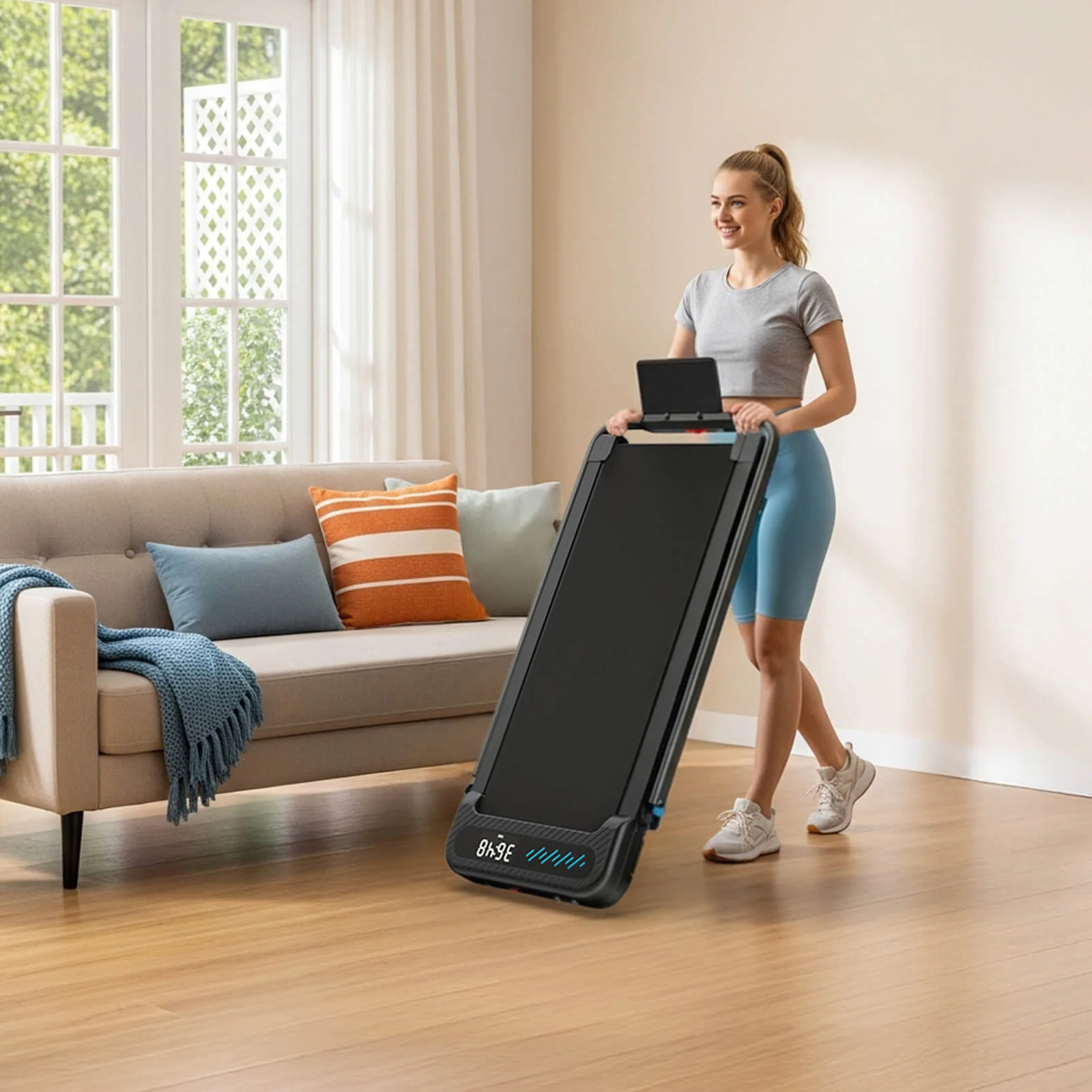 [Best Seller]TM037  Folding Treadmill With Incline 320LBS Capacity - Image 19
