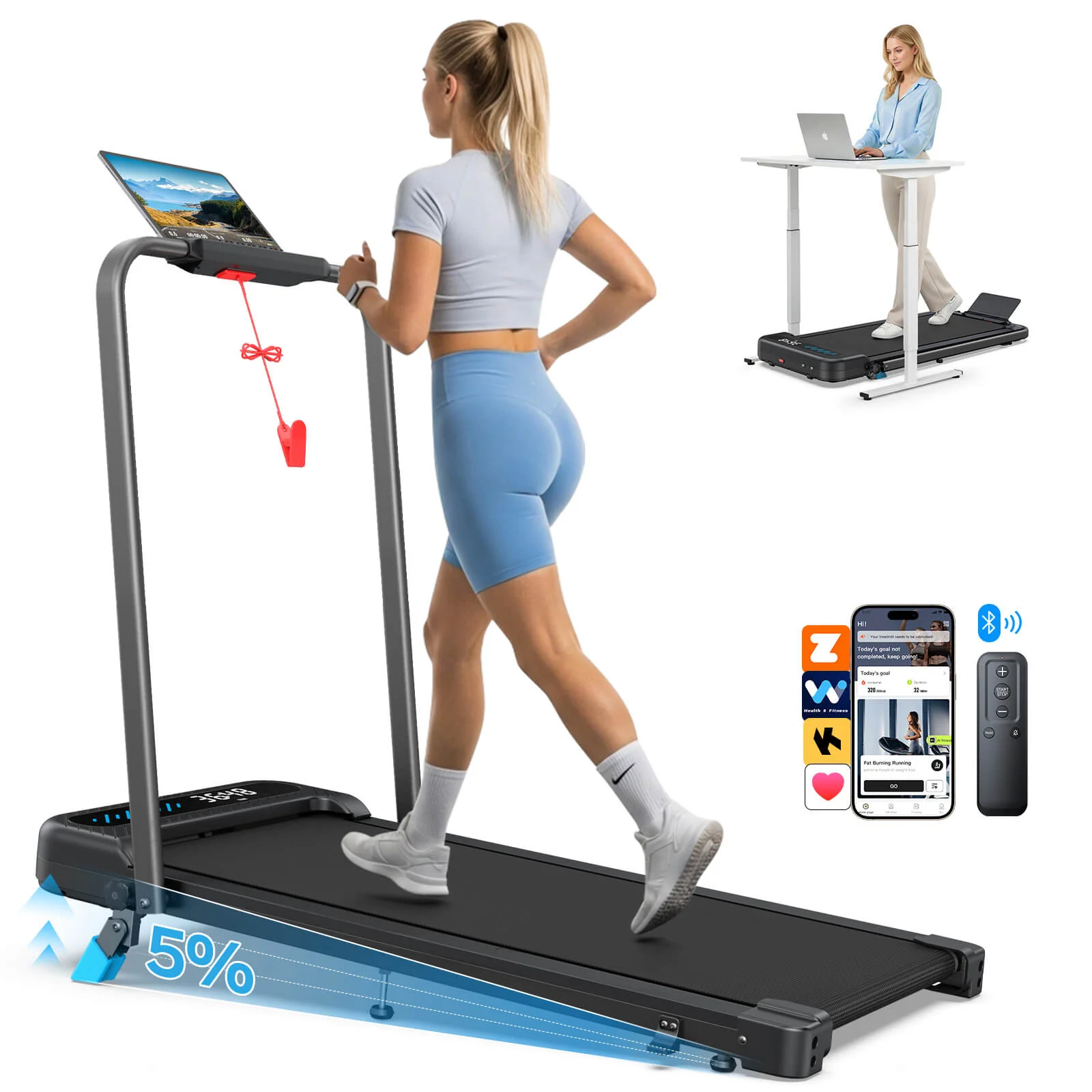 [Best Seller]TM037  Folding Treadmill With Incline 320LBS Capacity - Image 22