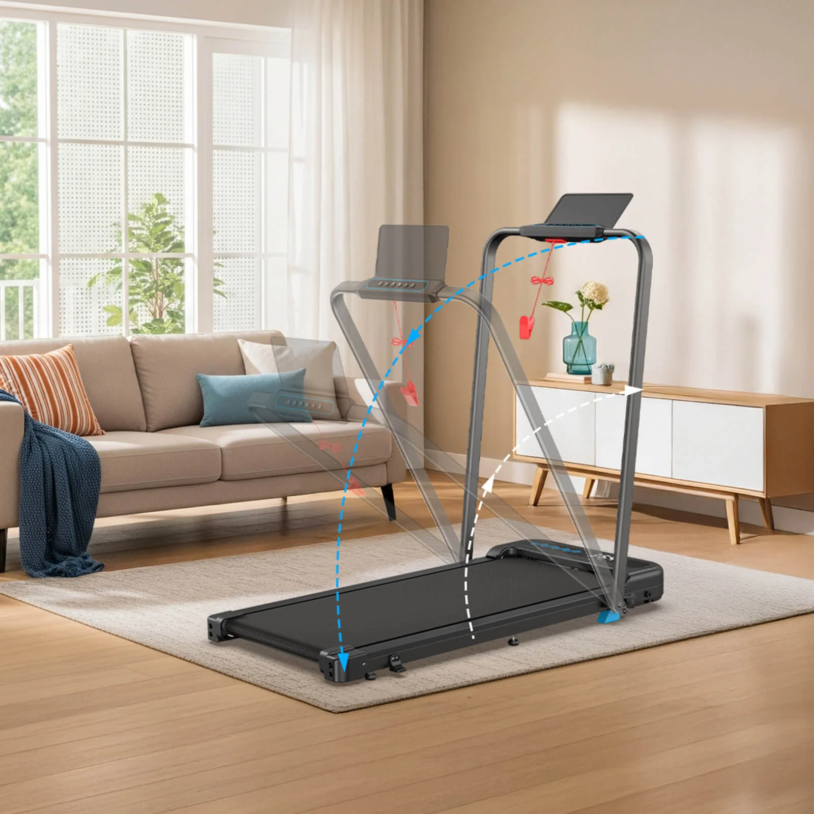 [Best Seller]TM037  Folding Treadmill With Incline 320LBS Capacity - Image 23