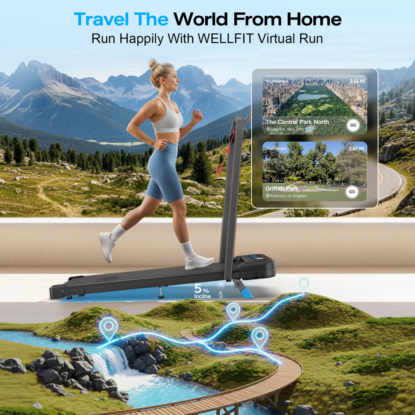 [Best Seller]TM037  Folding Treadmill With Incline 320LBS Capacity - Image 3