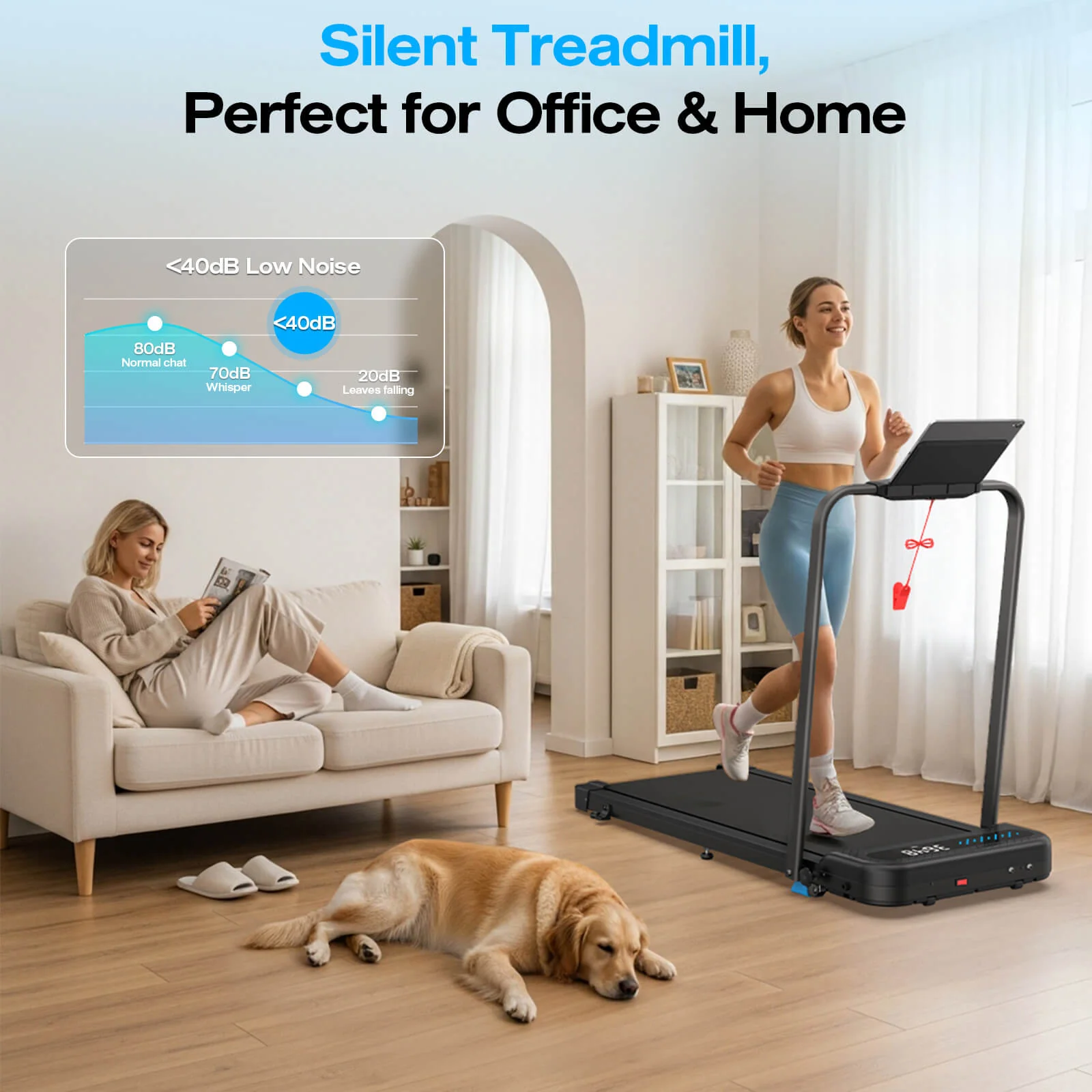 [Best Seller]TM037  Folding Treadmill With Incline 320LBS Capacity - Image 6