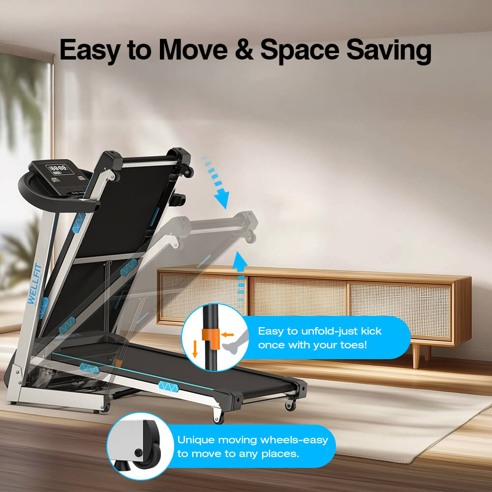 [2026]TM007 Foldable Auto 15% Incline Treadmill 400 LBS Capacity - Image 13